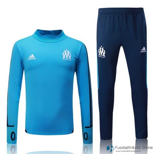 Marseille Trainingsanzug 2017-18 Blau Licht Fussballtrikots Günstig